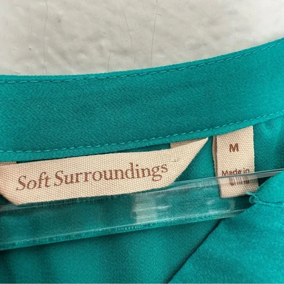 Soft Surroundings Tropical Breeze Floral Tunic Top Animalprint Resortwear Cruise - Picture 6 of 10